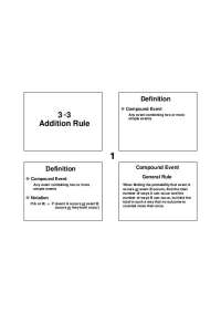 Probability Theory: Addition Rule and Complementary Events