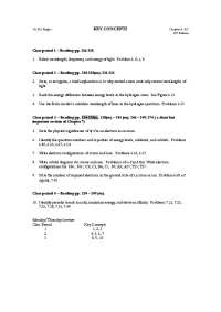 Key Concepts for Chapters 6 and 7 of Ziegler's 10th Edition: Atomic Structure and Spectra 