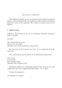 Equivocation on the Fallacies of the Ambiguity | MATH 101