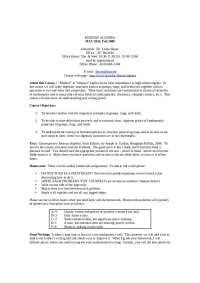 Modern Algebra Course Syllabus - MAT 2031, Fall 2008