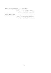 Advanced Calculus II - Questions for Homework Exercise | MATH 361