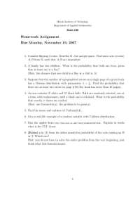 Math 100 Homework from Illinois Tech's Applied Math Department
