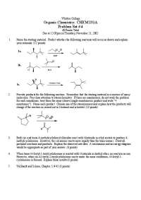 Organic Chemistry I - Problem Set 4 - Fall 2002 | CHEM 231A
