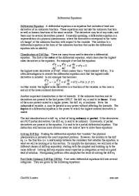 Lecture Notes on Differential Equations | CHEM 4515