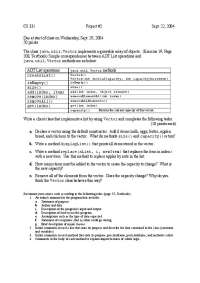CS 331 Project #2: Implementing a List using Java.util.Vector