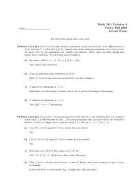6 Problems for Exam - Calculus I | MATH 115