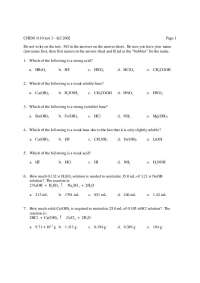 Exam 3 Question with Solutions - General Chemistry I | CHEM 1110