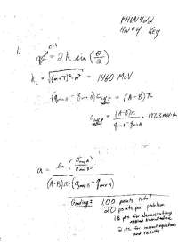 Assignment 5 with Solution - Nuclear Physics | PHGN 422