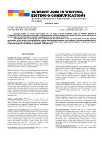 The National Employment Bulletin for the Communication Professions | GENE OL