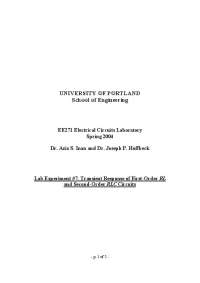 Transient Response of First-Order RL and Second-Order RLC Circuits | EE 271
