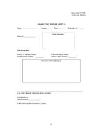 Molecular Models - Laboratory Report Sheet | CHEM 101