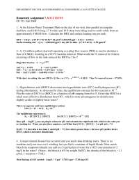 Homework Assignment #7 with Solutions - Environmental Engineering | CE ...