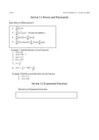Powers and Polynomials - Lecture Notes | MS 125