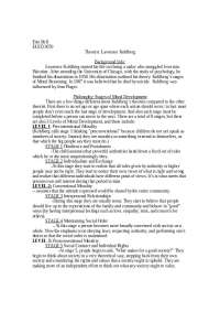Theorist: Lawrence Kohlberg - Creating Learning Environments K-6 | ELED 3050