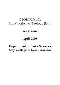Lab Manual - Introduction to Geology | GEOL 10