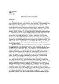 Children's Literature Resources for Social Studies: A Classroom Collection
