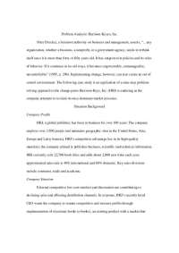 Addressing Author Opposition & Leadership in E-Book Implementation at Harrison-Keyes