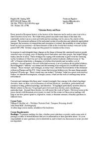Victorian Poetry and Prose - Lecture Notes | ENGL DI