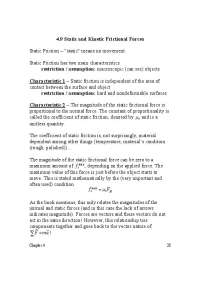 Static and Kinetic Friction Forces - Essential Physics - Lecture Notes | PHYS 200