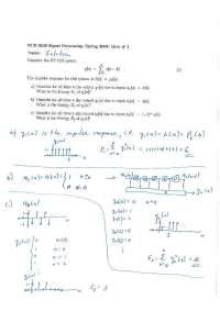 Quiz 1 with Solution for Discrete-Time Signals and System | ECE 3240
