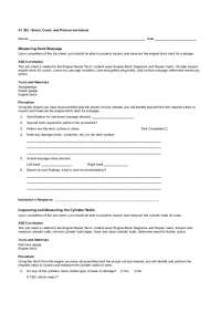 Block, Crank, and Pistons Worksheet - Lab Experiment | AT 181