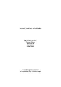 Effect of Linoleic Acid on Human Taste Intensity: An Experimental Study - Prof. David W. P