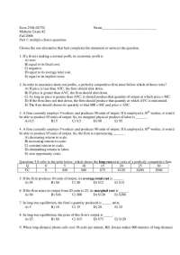 Midterm Exam 2 Questions - Microeconomic Principles | ECON 2304