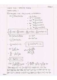 Differential Equations - Solutions to Homework 1 | MATH 225
