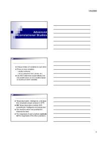Advanced Correlational Studies - Lecture Slides | PSY 862