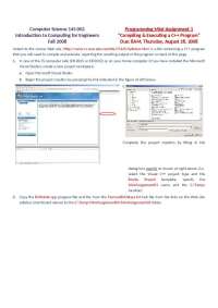Compiling and Executing a C++ Program - Assignment 1 | CS 145