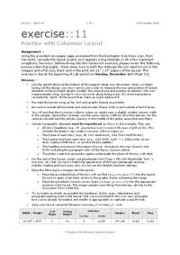 Columnar Layout Exercise: Recreating a Newspaper Design using InDesign - Prof. Peter L. Ho