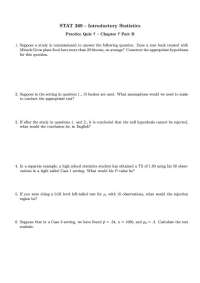 6 Problems for Quiz 7 - Introductory Statistics | STAT 269