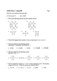 Solved Questions on Isomers Molecules - Exam 3 | CHEM 1120