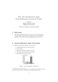 Logic Assessment: Introduction to Logic Course Questions - Prof. John G. Moore