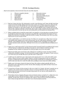 Identifying Psychological Disorders: A Case Study - Prof. Paula J. Waddill