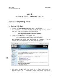 Google Earth: Importing Data - Lab 12 | GEOL 4385