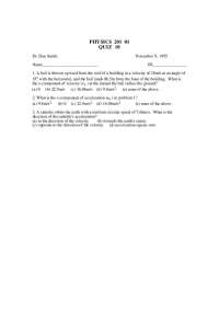 3 Questions on Quiz 10 - General Physics I Calculus | P 250