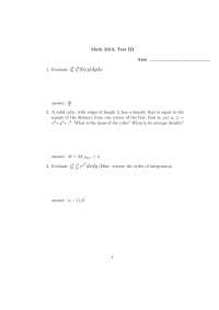 Exam 3 - 5 Questions on Calculus III with Answers | MATH 2313 - Docsity