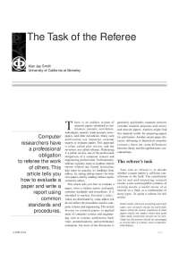 The Task of the Referee - Lecture Notes | CMPS 290