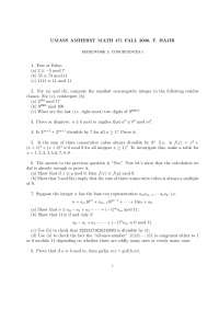 Homework 5: Congruences I Questions - Theory of Numbers | MATH 471 ...