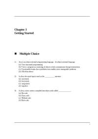 Assignment Questions for Introduction Computer Programming | CSC 3405