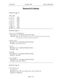 Homework #1 with Solutions - Discrete Structures | CS 330 - Docsity