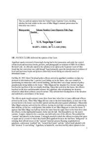 Mapp v. Ohio: Supreme Court Case on Unreasonable Searches and Seizures