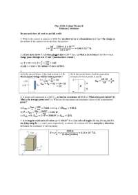 7 Questions with Solutions in College Physics II - Midterm Exam | PHYS 135B