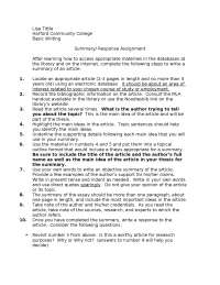 Assignment Summary for Basic Writing | ENG 012 - Docsity
