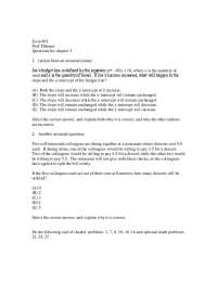 Econ 401 Chapter 3 Questions and Problems