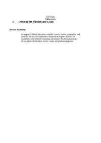 Mathematics Education at Central Washington University: Goals, Assessments, and Resources