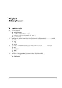 Java Classes and Methods: Definitions and Concepts - Prof. Susanna Wei
