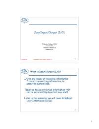Lecture Slides on Java Input and Output | CS 230 - Docsity