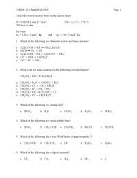 Practice Test 3 - General Chemistry I - Fall 2005 | CHEM 1110 - Docsity